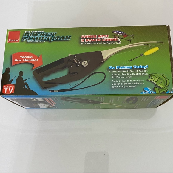 FISHING NIB Ronco Spin Casting Pocket Fisherman Glove Compartment As Seen On TV - Picture 13 of 14